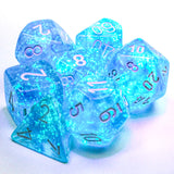 Chessex Borealis Polyhedral Sky Blue/white Luminary 7-Die Set Borealis Chessex 