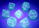 Chessex Borealis Polyhedral Sky Blue/white Luminary 7-Die Set Borealis Chessex 