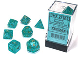 Chessex Borealis Polyhedral Teal/gold Luminary 7-Die Set Borealis Chessex 