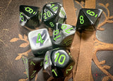 Chessex Gemini Polyhedral Black-Grey/green 7-Die Set 7-Die Set Chessex 