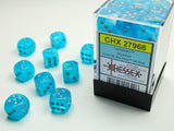 Chessex Luminary 12mm d6 Sky/silver Dice Block (36 dice) Luminary Chessex 