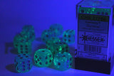 Chessex Luminary 16mm d6 Sky/silver Dice Block (12 dice) Luminary Chessex 