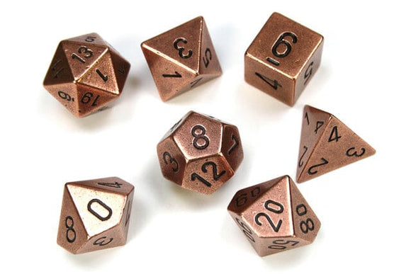 Chessex Metal Polyhedral Copper 7-Die Set 7-Die Set Chessex