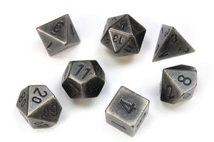 Chessex Metal Polyhedral Dark Metal 7-Die Set 7-Die Set Chessex