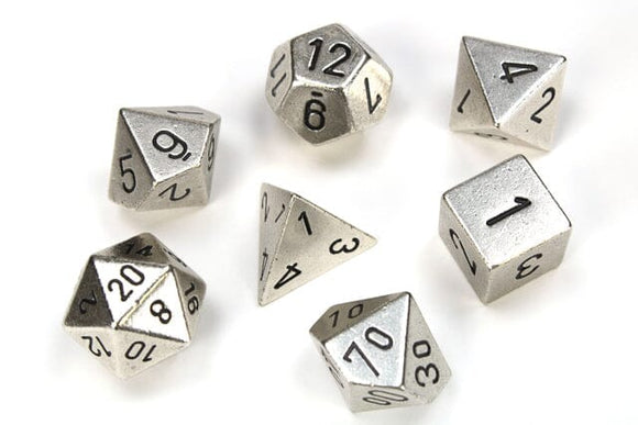 Chessex Metal Polyhedral Silver 7-Die Set 7-Die Set Chessex