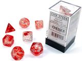 Chessex Nebula Polyhedral Red/silver 7-Die Set Nebula Chessex 