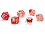 Chessex Nebula Polyhedral Red/silver 7-Die Set Nebula Chessex 