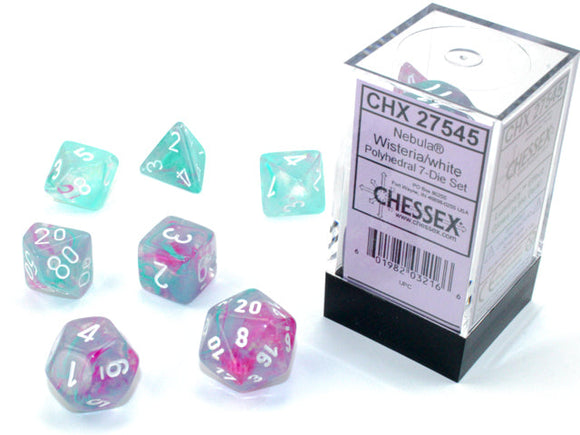 Chessex Nebula Polyhedral Wisteria/white 7-Die Set Nebula Chessex 