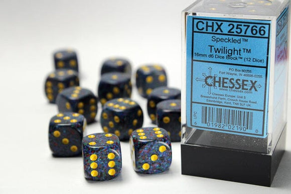 Chessex Speckled 16mm d6 Twilight Dice Block (12 dice) 16mm Dice Chessex 