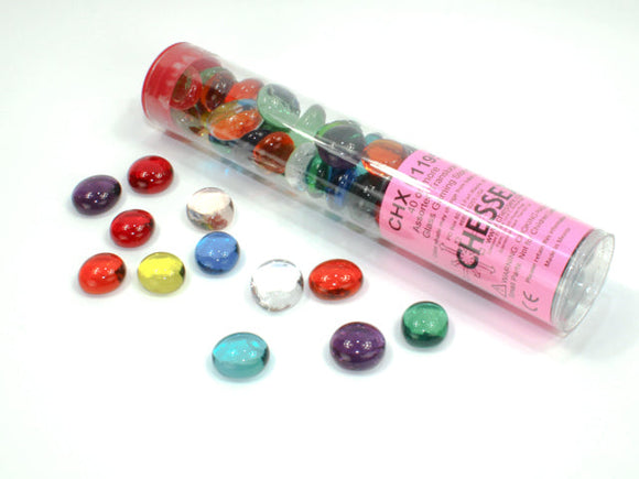 Chessex Translucent Assorted Colors Glass Stones Qty 40 or more in 5½