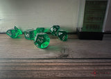 Chessex Translucent Polyhedral Green/white 7-Die Set 7-Die Set Chessex 