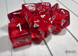 Chessex Translucent Polyhedral Red/white 7-Die Set 7-Die Set Chessex 