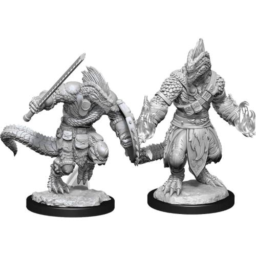 D&D Lizardfolk Barbarian & Lizardfolk Cleric D&D RPG Miniatures WizKids 