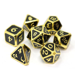 Die Hard Dice 7 Piece RPG Set - Mythica Gold Onyx 7 Piece RPG Dice Set Die Hard Dice 