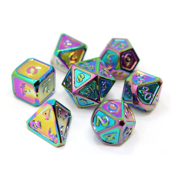 Die Hard Dice 7 Piece RPG Set - Mythica Scorched Rainbow 7 Piece RPG Dice Set Die Hard Dice 