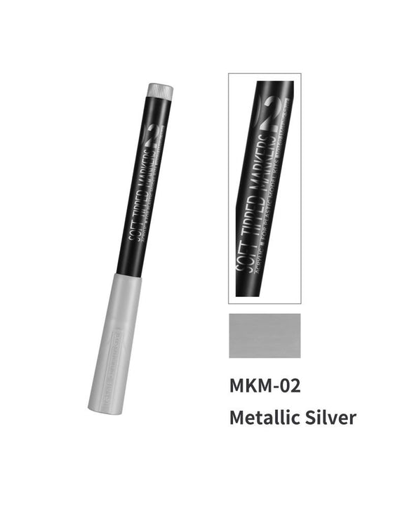 Dspiae MKM-02 Soft Tipped Markers Metallic Silver Markers Dspiae 