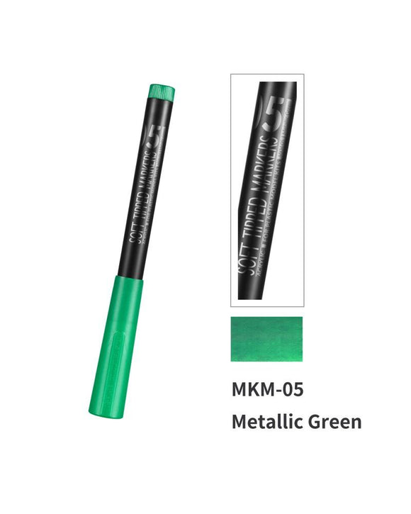 Dspiae MKM-05 Soft Tipped Markers Metallic Green Markers Dspiae 