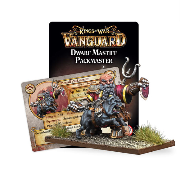 Dwarf Support Pack: Mastiff Packmaster Vanguard Mantic Games  (5026516762761)