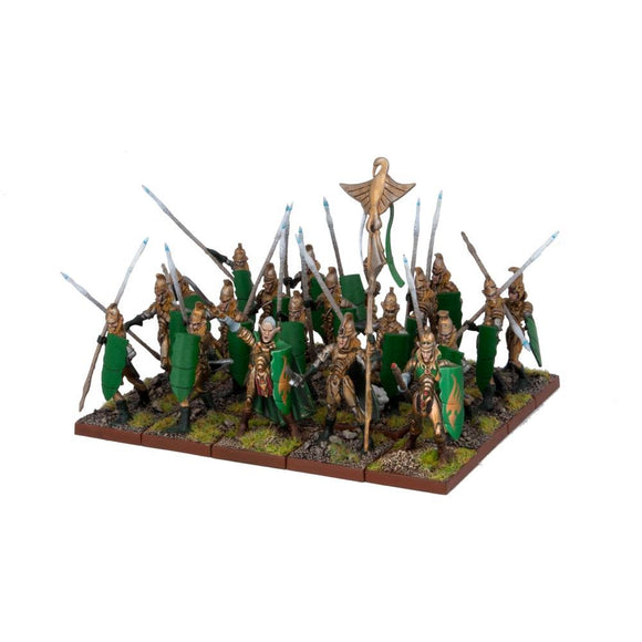 Elf Spearmen Regiment Kings of War Mantic Games  (5026528264329)