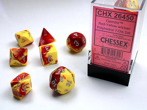 Gemini Polyhedral Red-Yellow/silver 7-Die Set 7-Die Set Chessex 