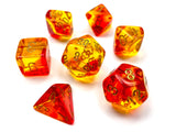 Gemini Polyhedral Translucent Red-Yellow/gold 7-Die Set 7-Die Set Chessex 