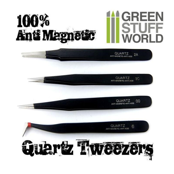 GSW 100% Anti-magnetic QUARTZ Tweezers SET GSW Hobby Green Stuff World 