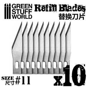 GSW 10x Hobby Knife Blade Refill GSW Hobby Green Stuff World 