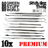 GSW 10x Professional Sculpting Tools - Carvers GSW Hobby Green Stuff World 