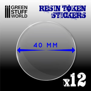 GSW 12x Resin Token Stickers 40mm GSW Hobby Green Stuff World 