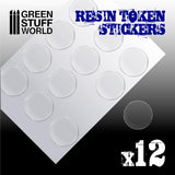 GSW 12x Resin Token Stickers 40mm GSW Hobby Green Stuff World 