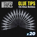 GSW 20x Precision tips for Super Glue Bottles Glue Green Stuff World 