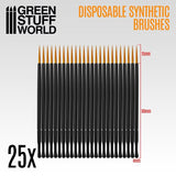 GSW 25x Disposable Synthetic Brushes Brush Green Stuff World 