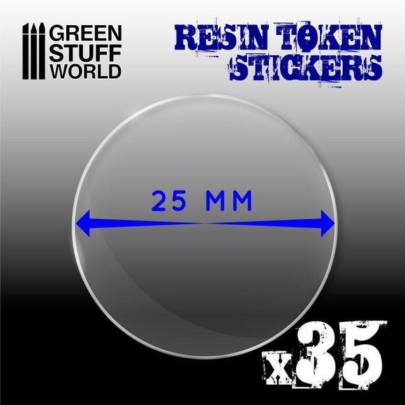 GSW 35x Resin Token Stickers 25mm GSW Hobby Green Stuff World 