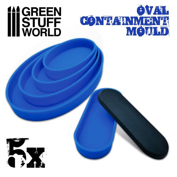 GSW 5x Containment Moulds for Bases - Oval GSW Hobby Green Stuff World 