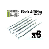 GSW 6x Hook and Pick tool Set GSW Hobby Green Stuff World 