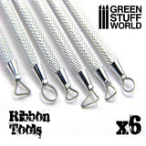 GSW 6x Mini Ribbon Sculpting Tool Set GSW Hobby Green Stuff World 