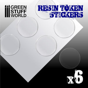 GSW 6x Resin Token Stickers 50mm GSW Hobby Green Stuff World 