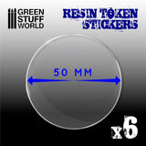 GSW 6x Resin Token Stickers 50mm GSW Hobby Green Stuff World 