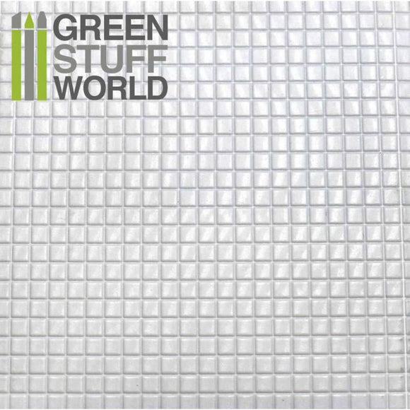 GSW ABS Plasticard - MEDIUM SQUARES Textured Sheet - A4 GSW Hobby Green Stuff World 