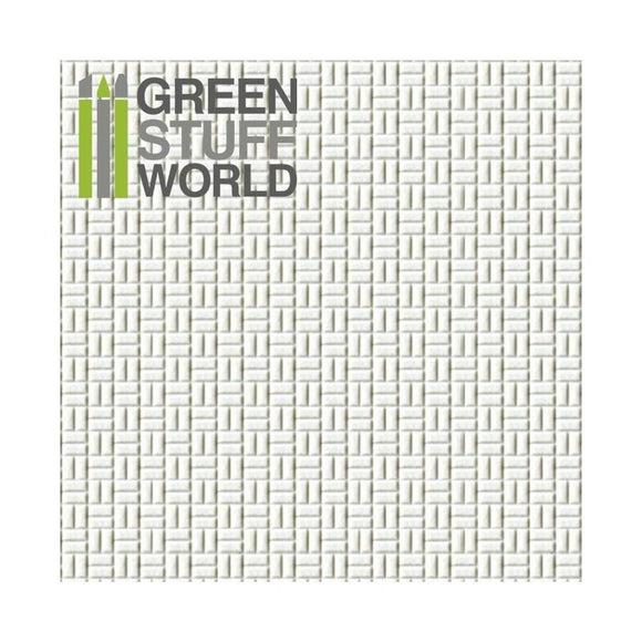 GSW ABS Plasticard - OFFSET RECTANGLE Textured Sheet - A4 GSW Hobby Green Stuff World 