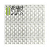 GSW ABS Plasticard - OFFSET RECTANGLE Textured Sheet - A4 GSW Hobby Green Stuff World 