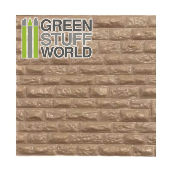 GSW ABS Plasticard - ROUGH ROCK WALL Textured Sheet - A4 GSW Hobby Green Stuff World 