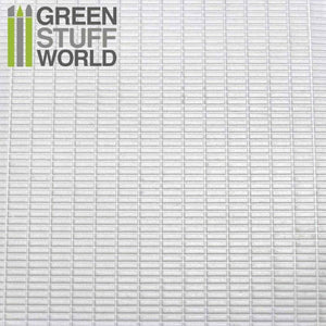 GSW ABS Plasticard - SMALL RECTANGLES Textured Sheet - A4 GSW Hobby Green Stuff World 