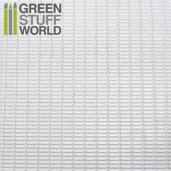 GSW ABS Plasticard - SMALL RECTANGLES Textured Sheet - A4 GSW Hobby Green Stuff World 