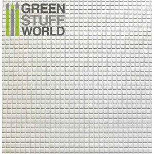 GSW ABS Plasticard - SMALL SQUARES Textured Sheet - A4 GSW Hobby Green Stuff World 