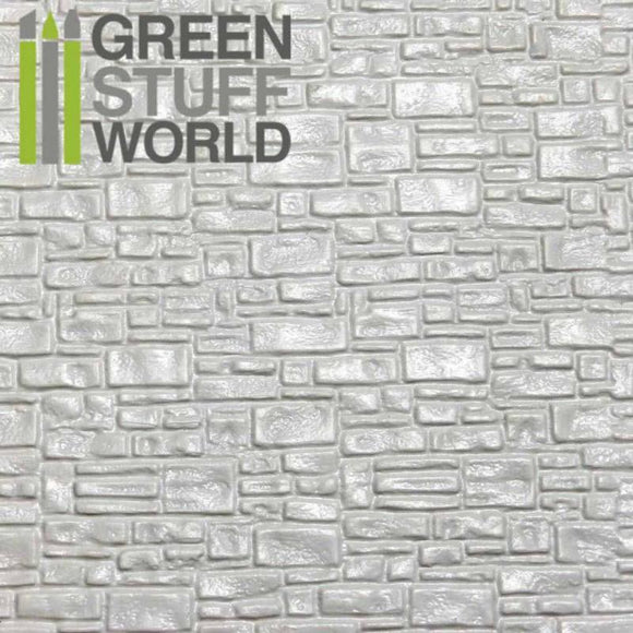 GSW ABS Plasticard - SMOOTH ROCK WALL Textured Sheet - A4 GSW Hobby Green Stuff World 