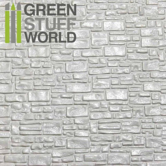 GSW ABS Plasticard - SMOOTH ROCK WALL Textured Sheet - A4 GSW Hobby Green Stuff World