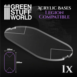 GSW Acrylic Bases - Oval Pill 100x200mm (Legion) Bases Green Stuff World