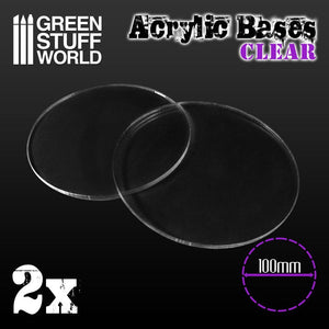 GSW Acrylic Bases - Round 100 mm CLEAR Bases Green Stuff World 