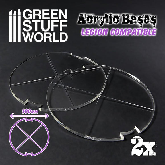 GSW Acrylic Bases - Round 100 mm (SW Legion) Bases Green Stuff World 